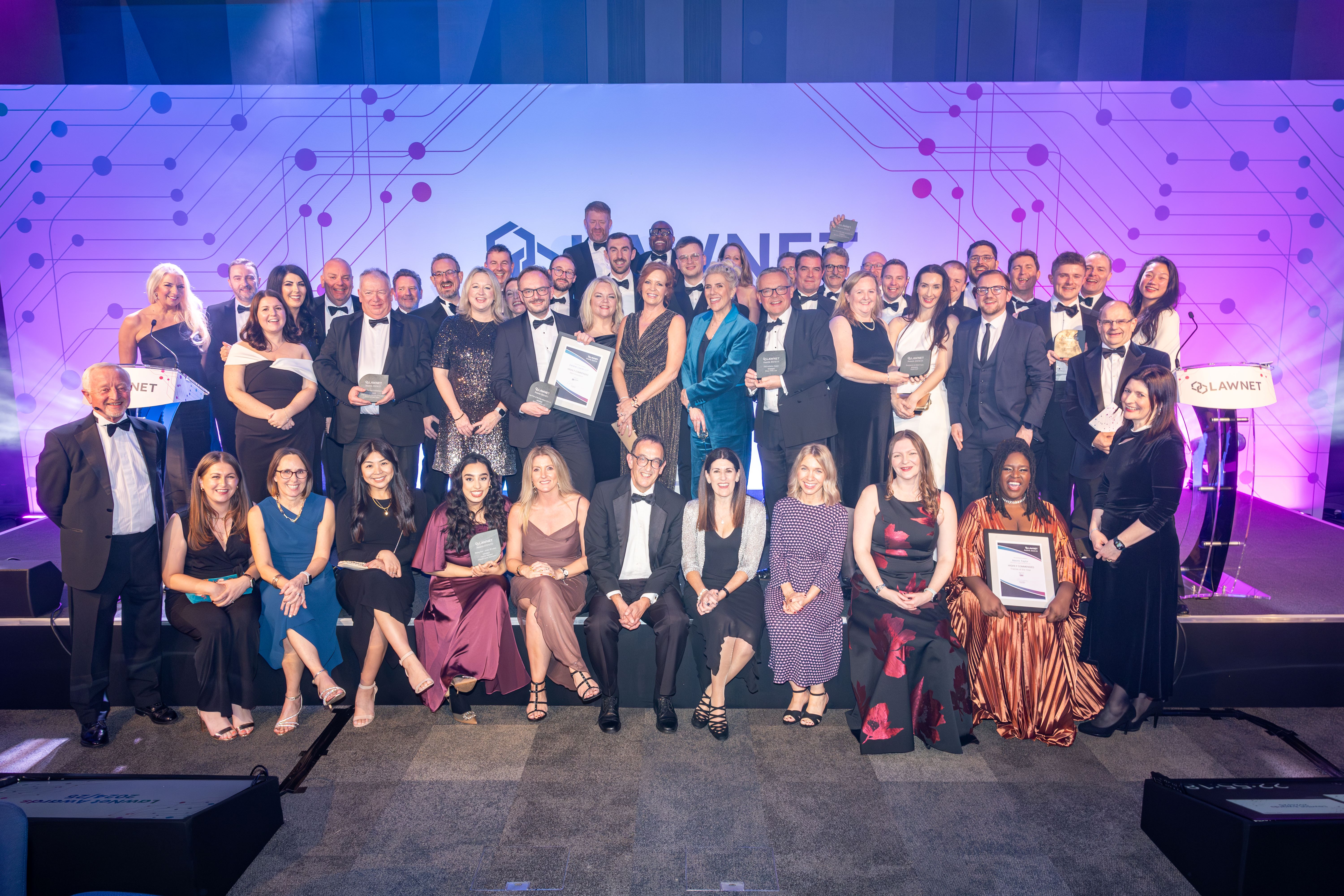 The award winners gathered on stage