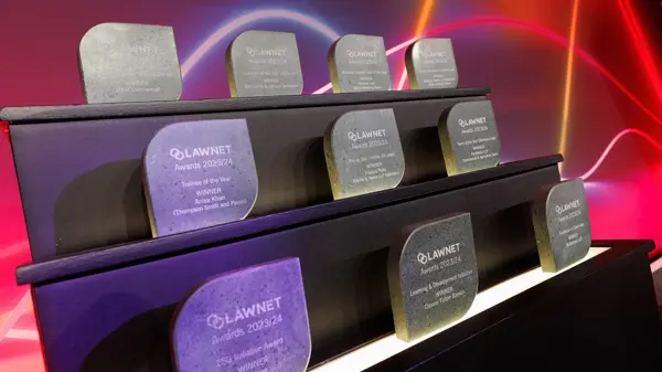 awards displayed on a stage awards displayed on a stage